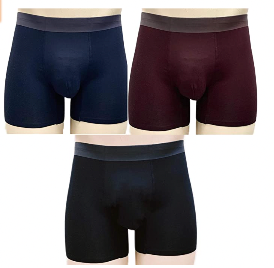 MJOFFEE Men's Seamless Underwear, Soft Micro Modal, 3 Pack Boxer Short